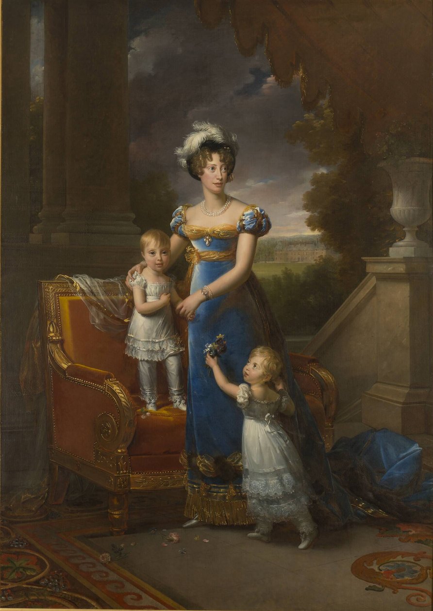 Berry hercegné Louise Marie Thérèse dArtois és Henri dArtois gyermekeivel, 1822 alkotó: Francois Pascal Simon Gerard