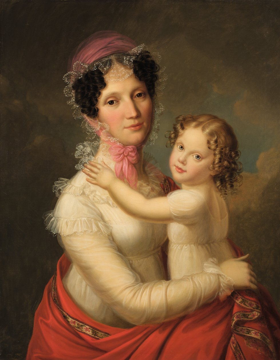 Mayer Eleonora, Freifrau zu Gravenegg Isabella lányával alkotó: Francois Pascal Simon Gerard