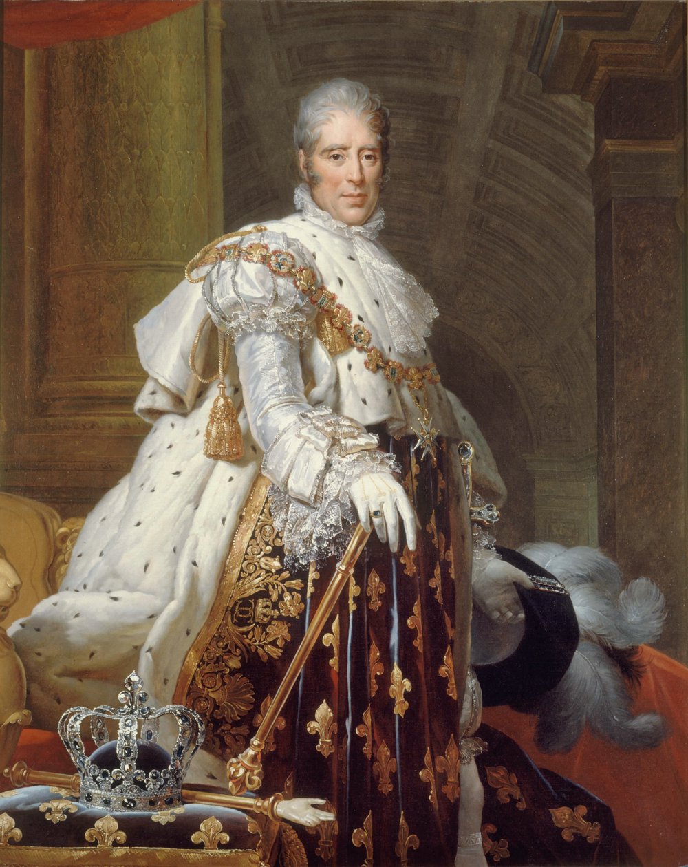 X. Károly francia király portréja 1757-1836, 1825. alkotó: Francois Pascal Simon Gerard