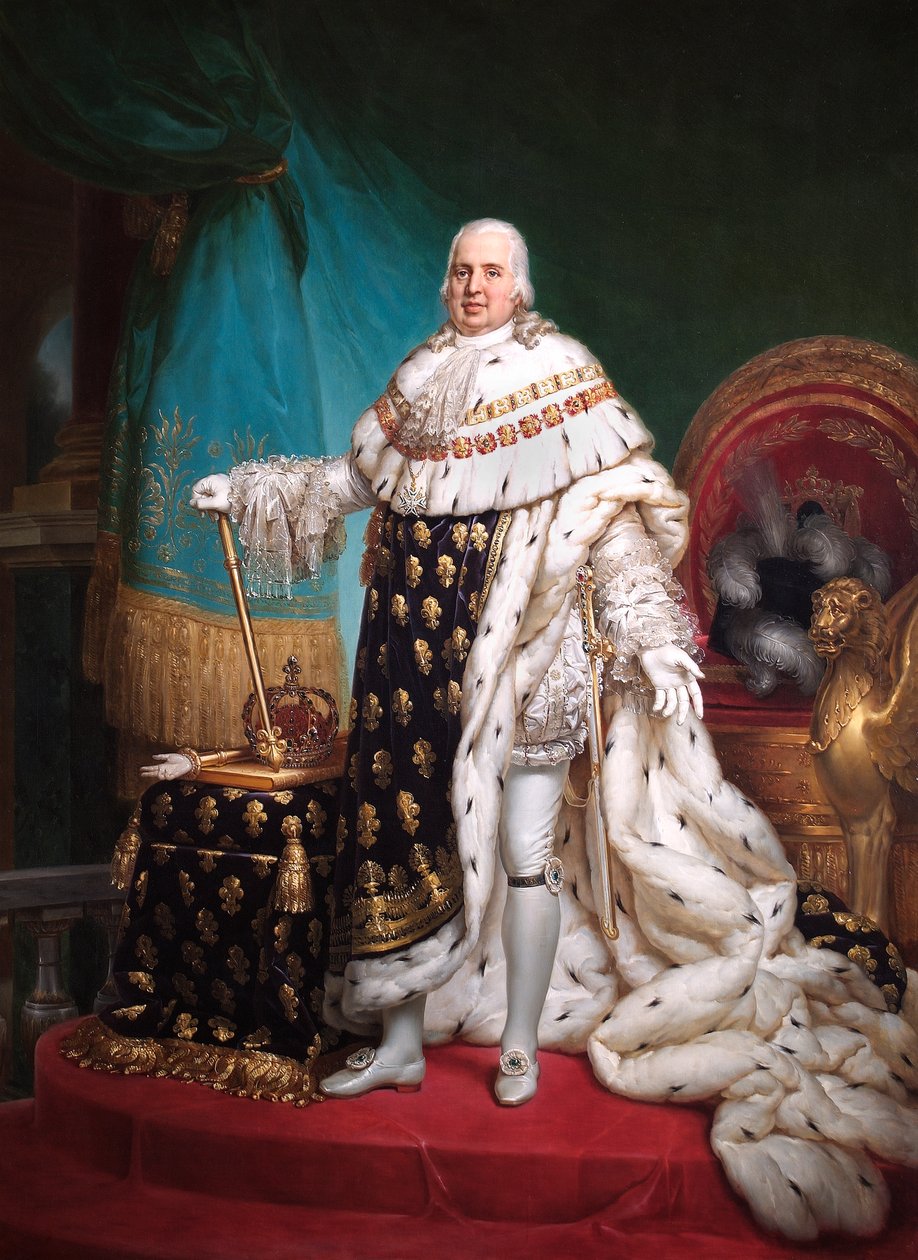 XVIII. Lajos francia király portréja, 1824 alkotó: Francois Pascal Simon Gerard