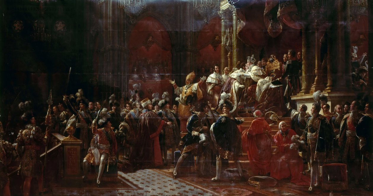 X. Károly francia koronázása Reimsben, 1825. május 29 alkotó: Francois Pascal Simon Gerard