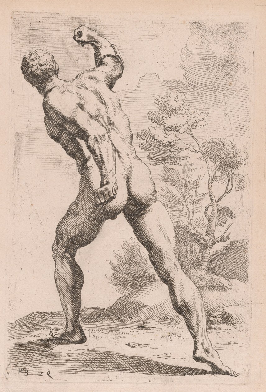A Borghese Gladiátor, hátulnézet [29. tábla] alkotó: Francois Perrier