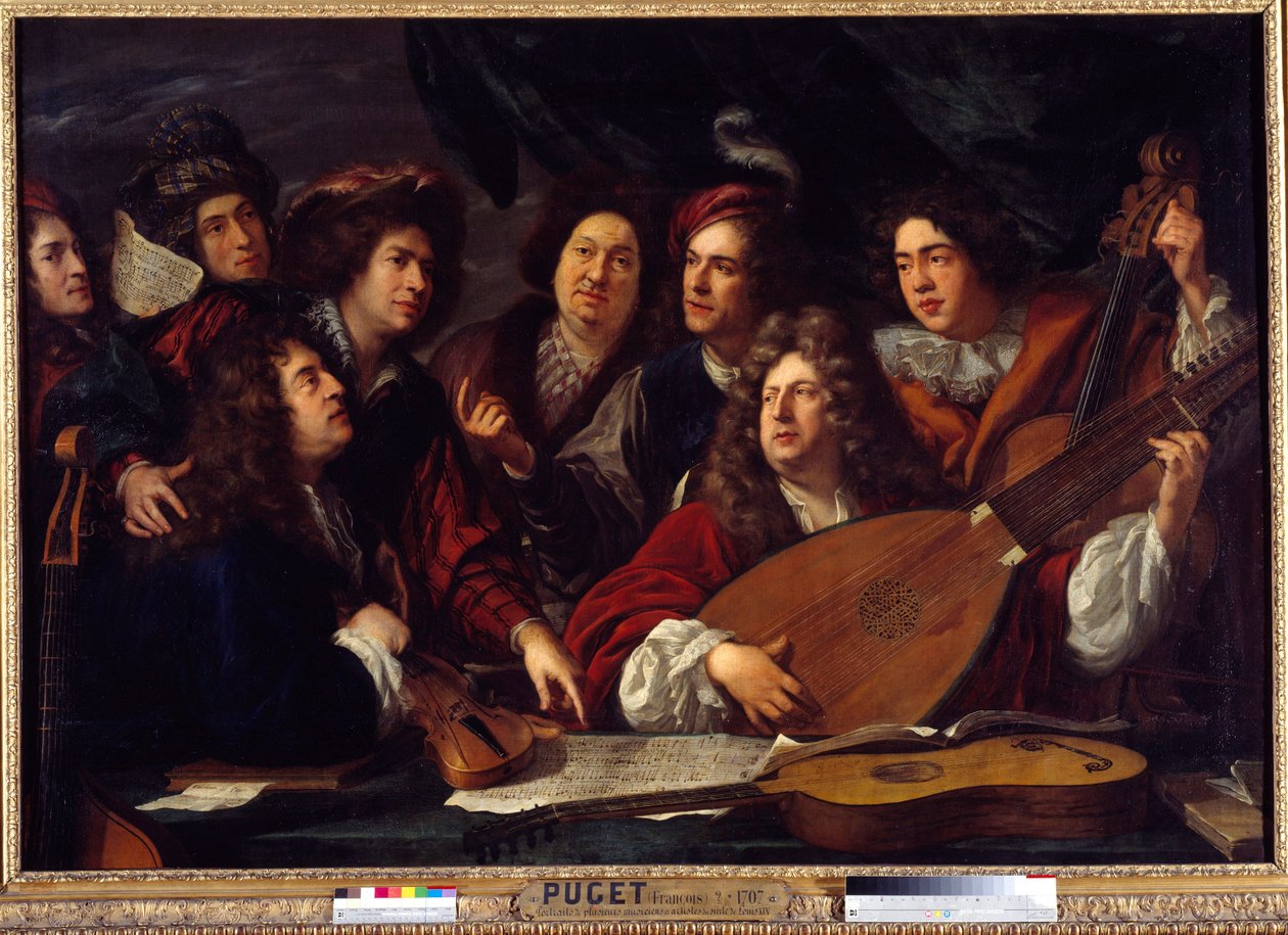 Zenésztalálkozó Francois Puget (1651-1707) festménye 1688 V. 1,47x2,12 m alkotó: Francois Puget