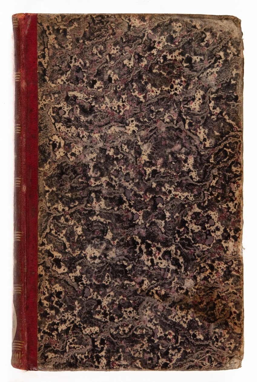 Genie du Christianisme, 1802 (bőr és márványpapír) alkotó: Francois Rene Vicomte de Chateaubriand