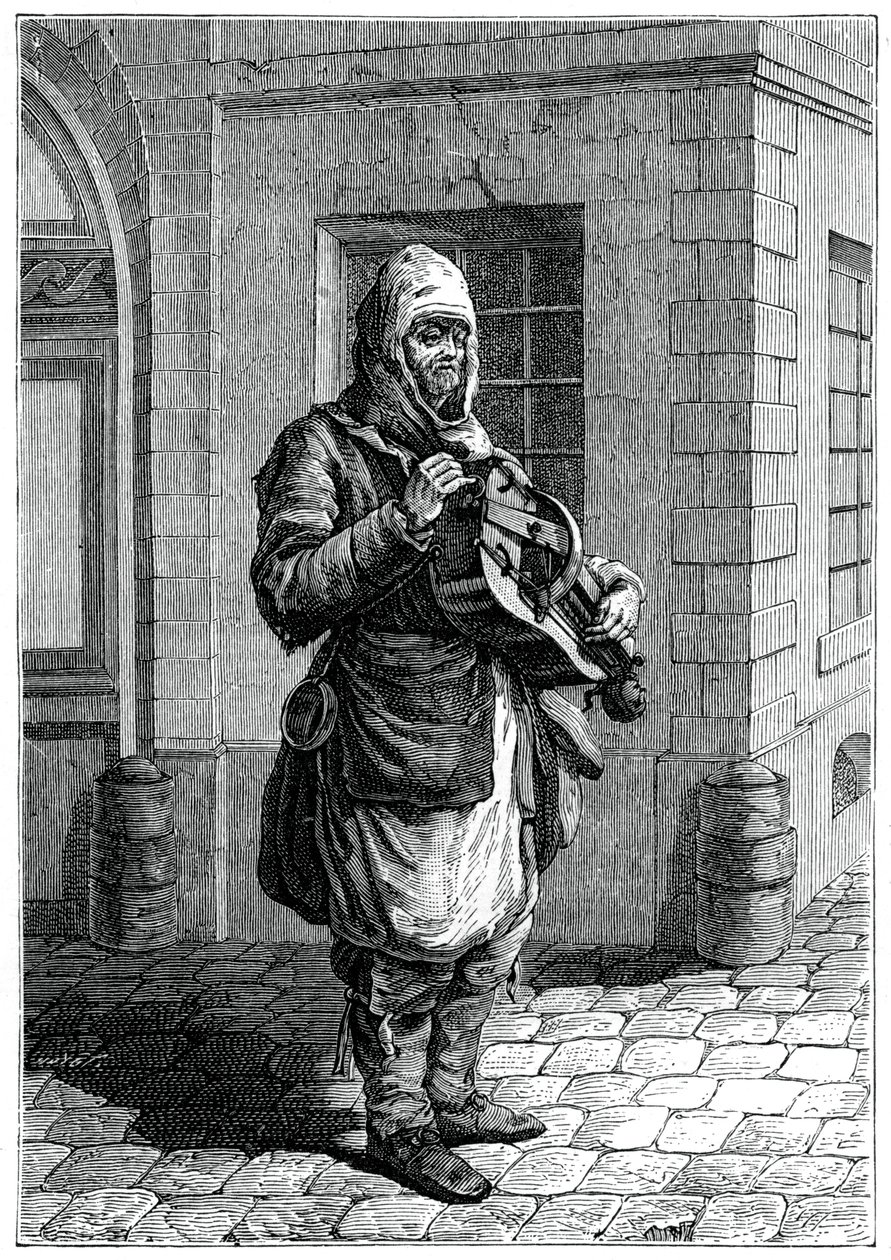 Utazó zenész, 1885. alkotó: Francois Robert Ingouf