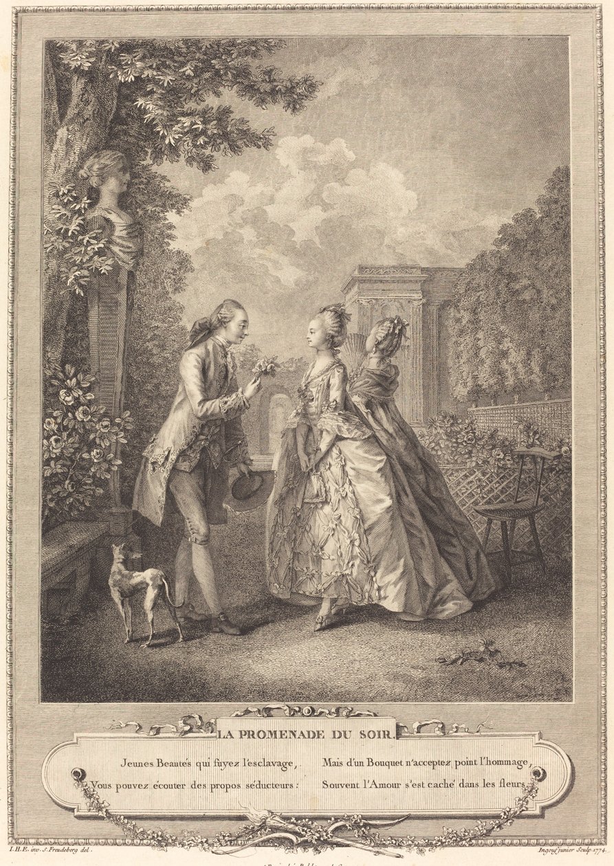 Az esti séta alkotó: Francois Robert Ingouf after Sigmund Freudenberger