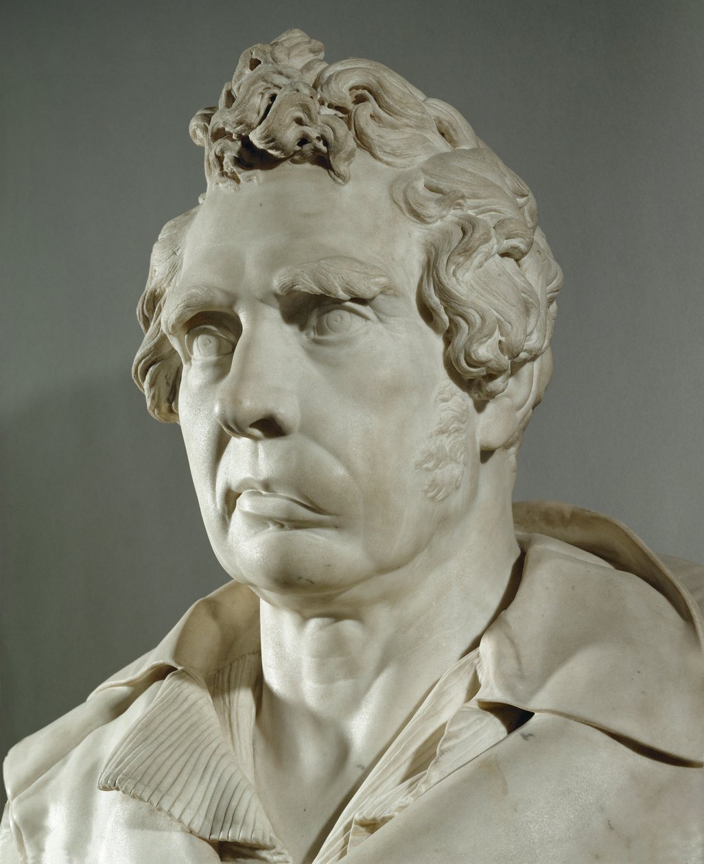 Louis David festő portréja (márvány) alkotó: Francois Rude
