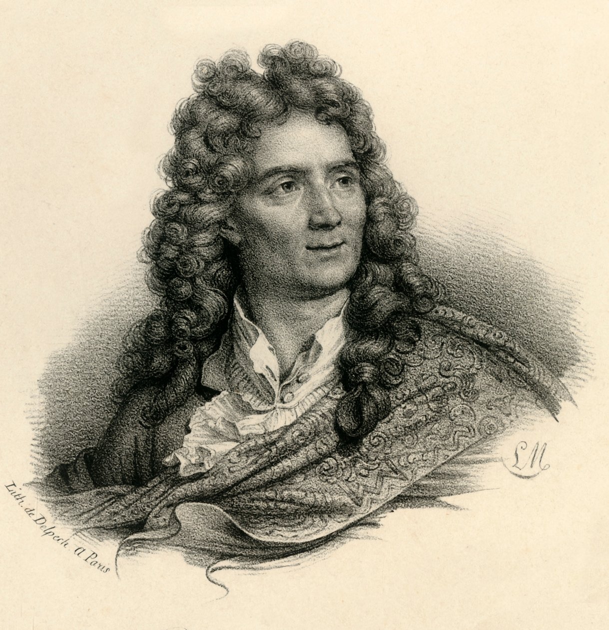 Boileau Despreaux, 1636-1711, c1830. alkotó: Francois Seraphin Delpech