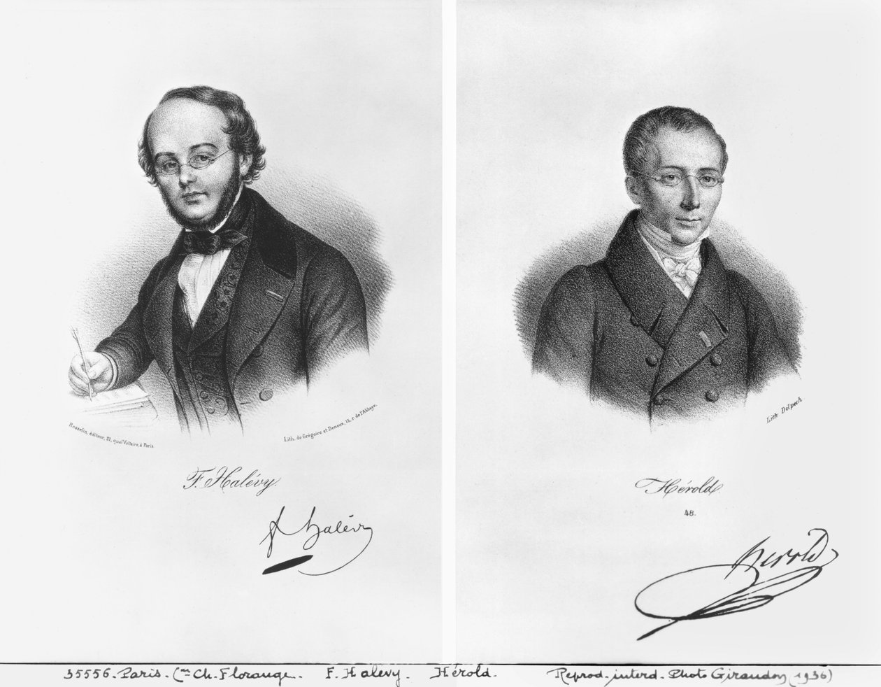 Jacques Fromental Halevy (1799-1862) és Ferdinand Herold (1791-1833) alkotó: Francois Seraphin Delpech