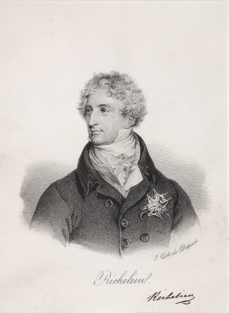 Armand Emmanuel du Plessis, Richelieu hercegének portréja, 1820-as évek alkotó: Francois Seraphin Delpech