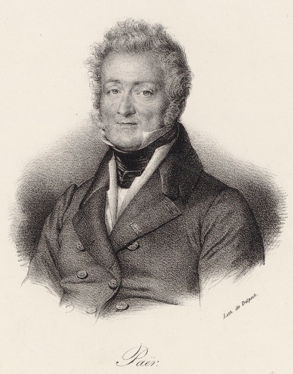 Ferdinando Paer zeneszerző portréja 1771-1839, 1830. alkotó: Francois Seraphin Delpech