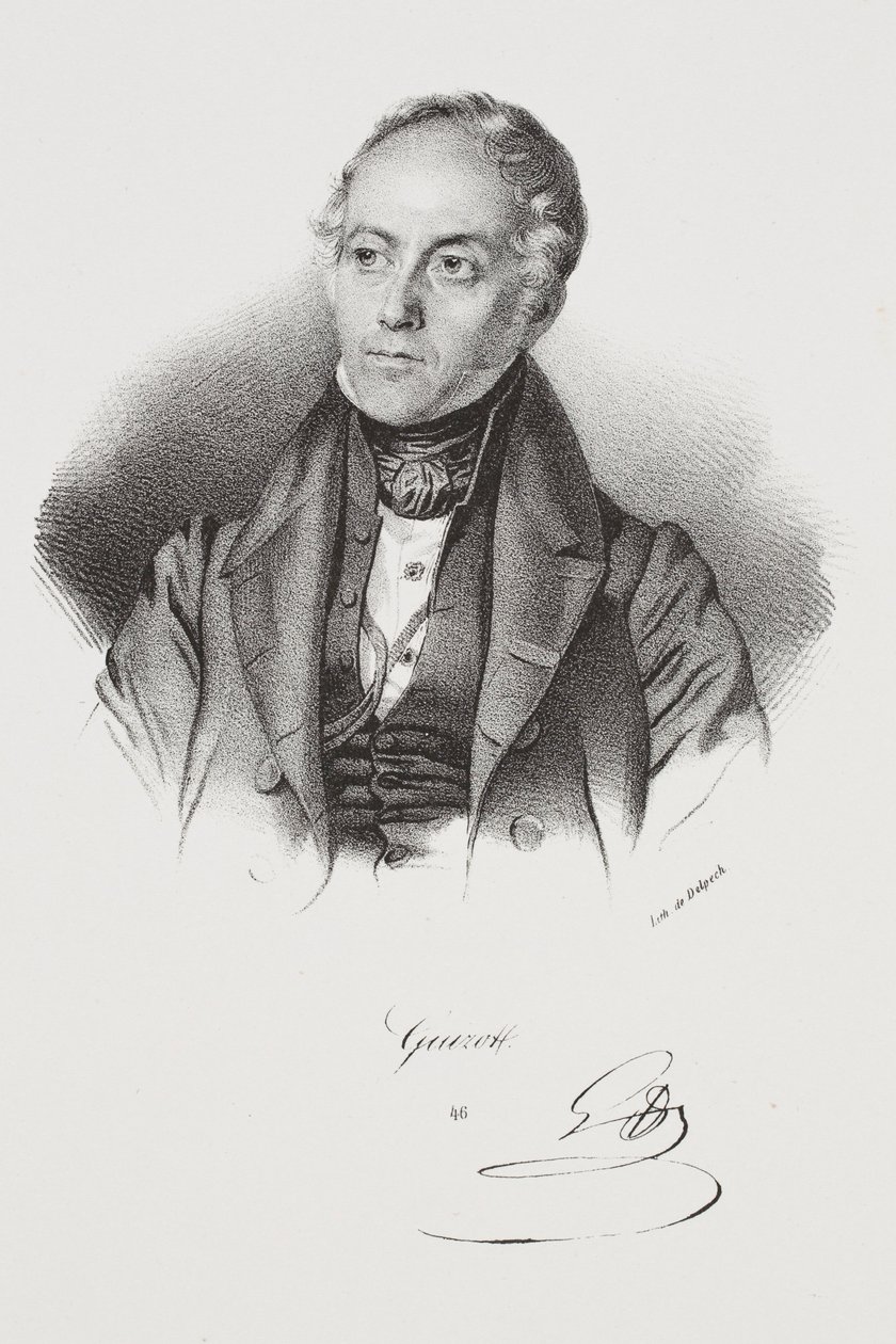 François Pierre Guillaume Guizot politikus portréja alkotó: Francois Seraphin Delpech
