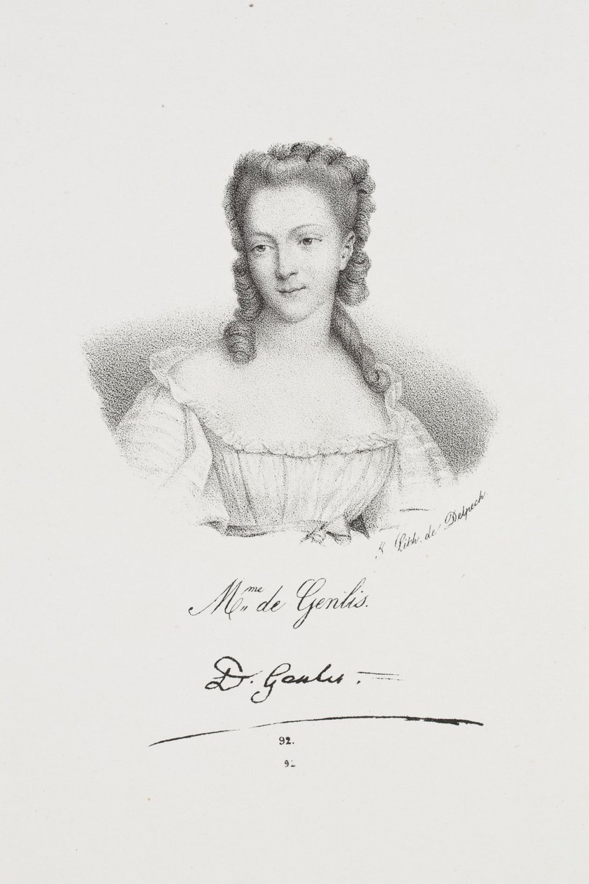 Félicité de Genlis írónő portréja alkotó: Francois Seraphin Delpech