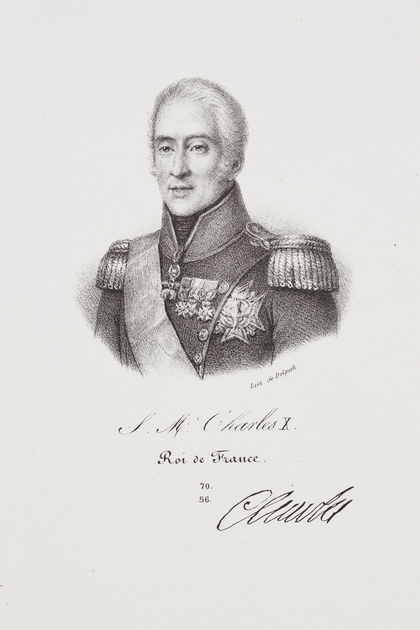 X. Károly király portréja alkotó: Francois Seraphin Delpech