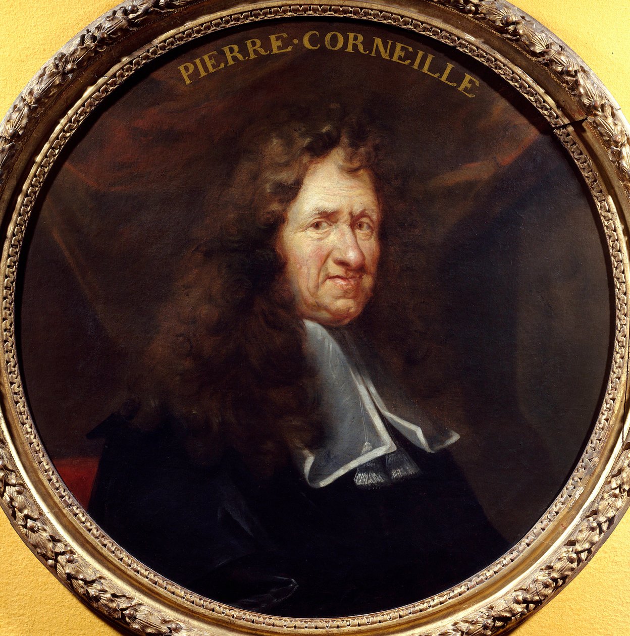Pierre Corneille (1606-1684) drámai költő portréja Francois Sicre (1640-1705) festménye XVII. Átm. 0,760 m. Párizs. Carnavalet Múzeum alkotó: Francois Sicre