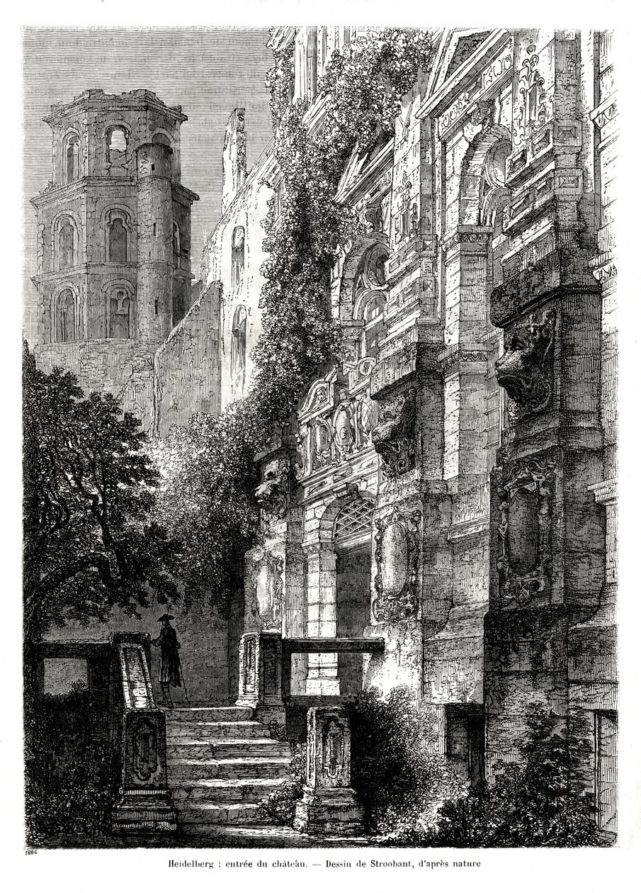 Heidelbergi kastély, Németország, 1886 alkotó: Francois Stroobant