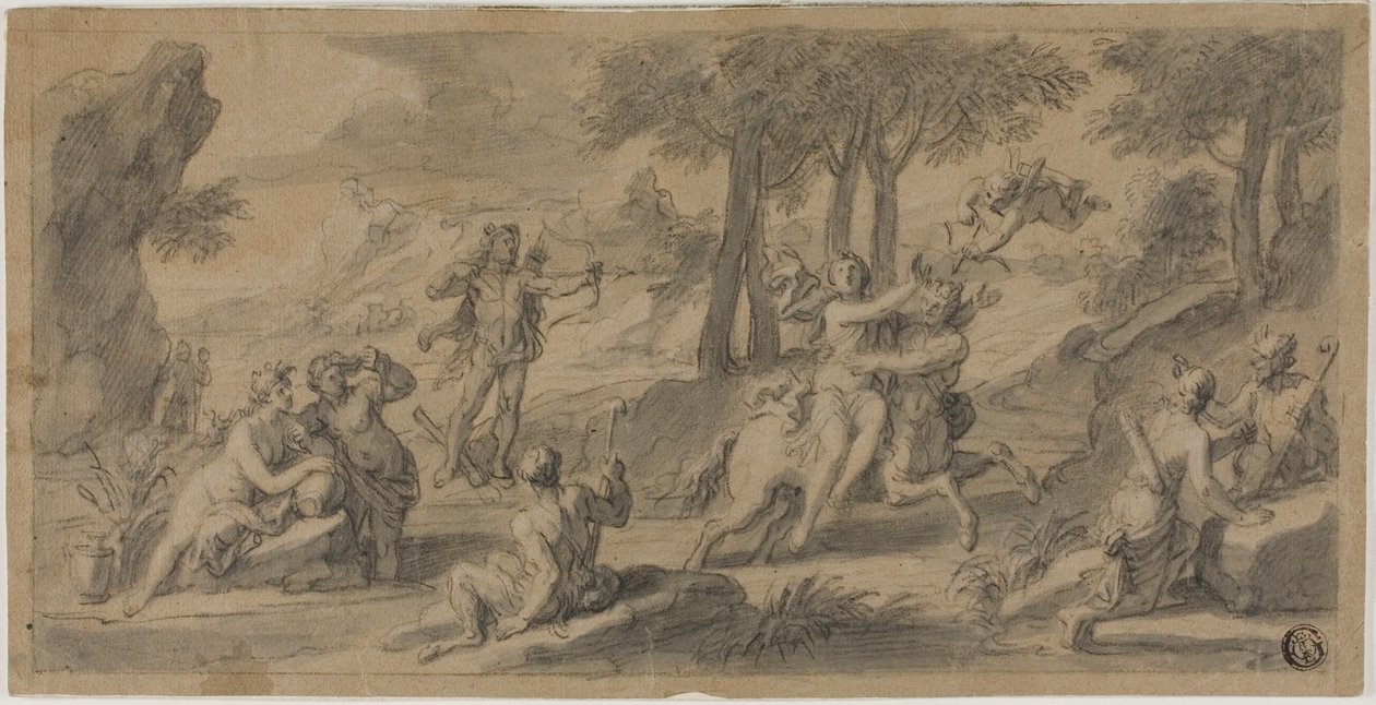 A kentaur Nessus repülése Dejaninával alkotó: Francois Verdier