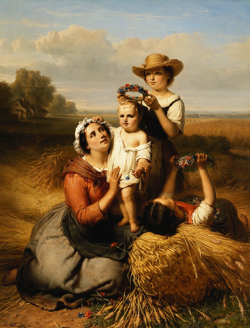 The Harvester családja, 1855 alkotó: Francois Verheyden