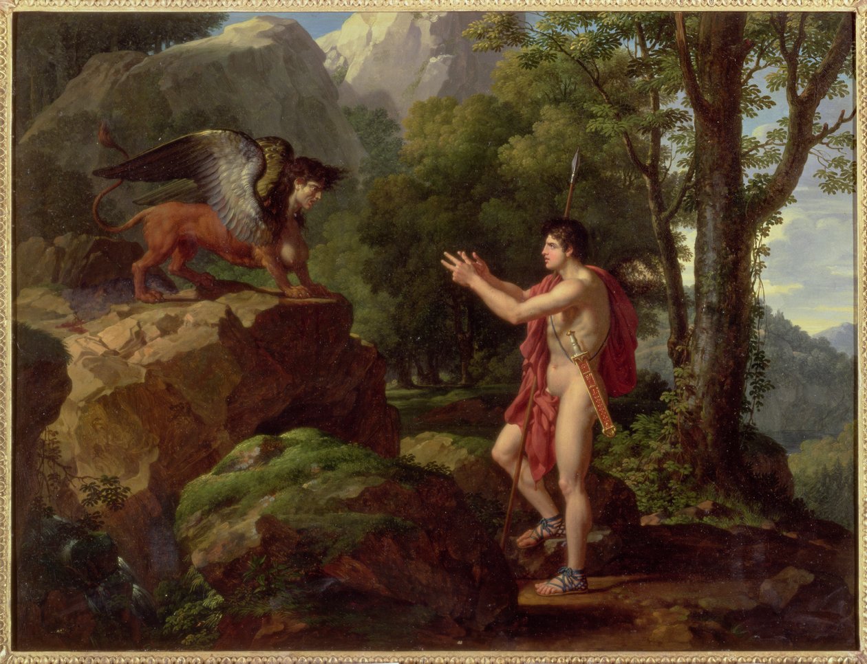 Oidipusz és a Szfinx, 1806-2008 körül alkotó: Francois Xavier Fabre