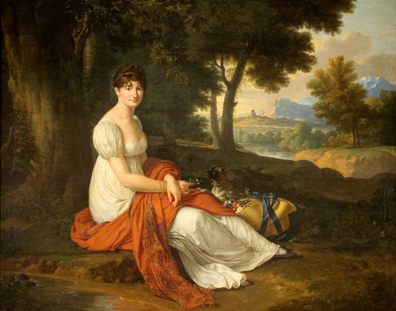 Lengyel: Elżbieta Skotnicka, született Laskiewicz Skotnicka (1781-1849), Michał Skotnicki felesége portréja. alkotó: Francois Xavier Fabre