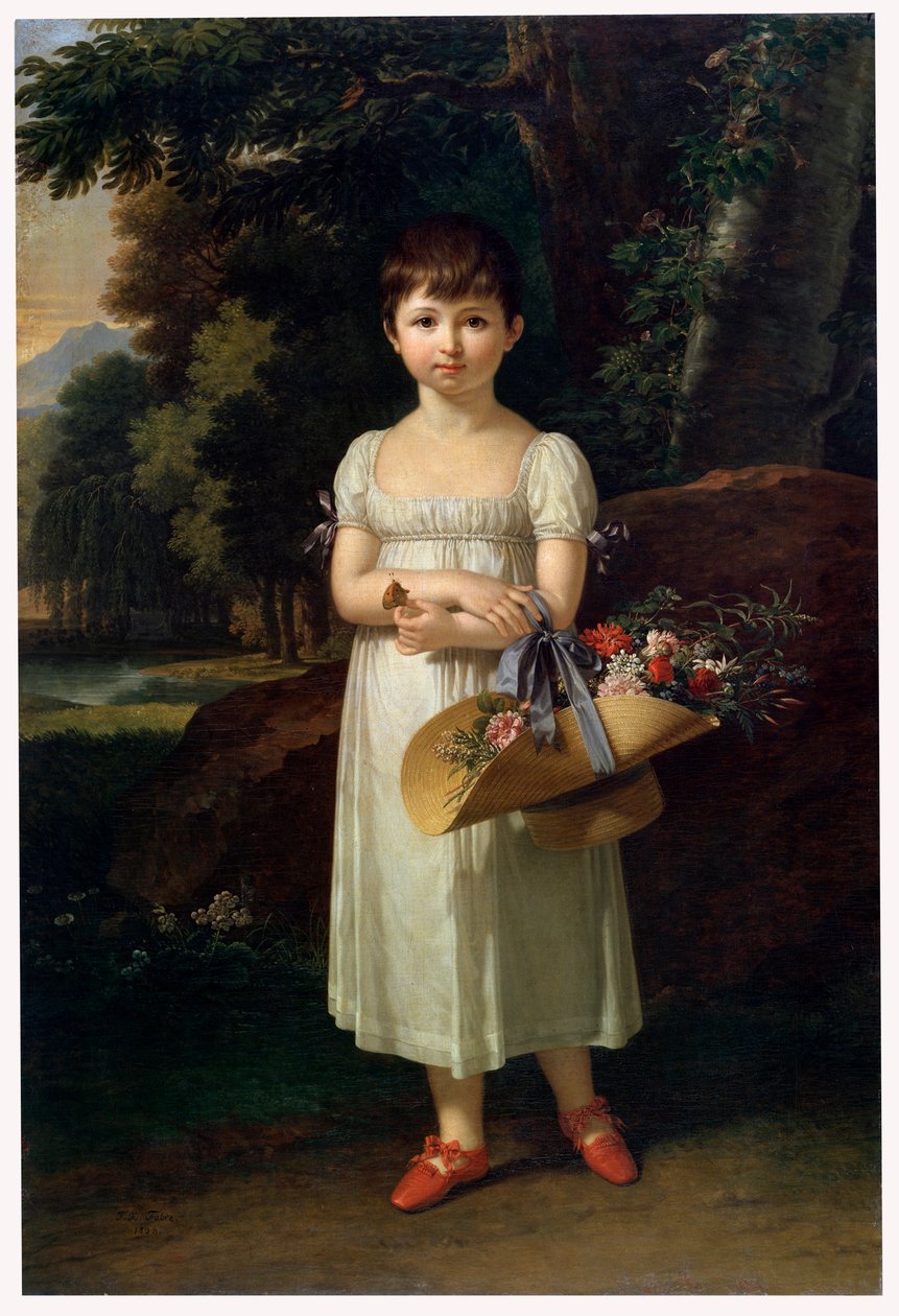 Amelia Oginski portréja, 18. század vége vagy 19. század eleje alkotó: Francois Xavier Fabre
