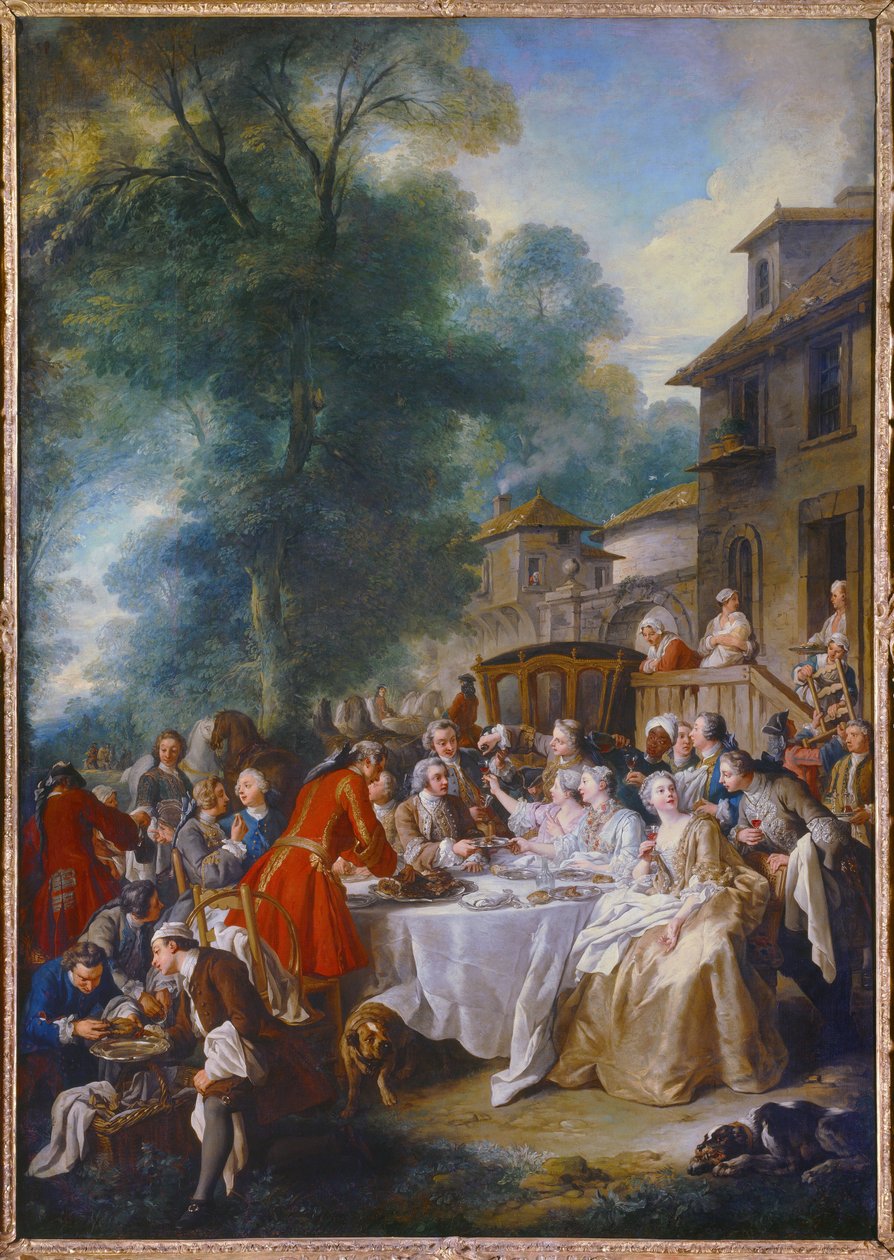 Vadász ebéd. Jean Francois De Troy (1679-1752) festménye alkotó: Francois de Troy