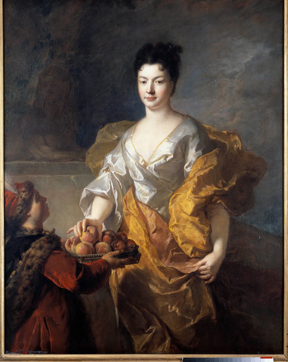Az Erő hercegnőjének portréja. Francois De Troy festménye (1645-1730) alkotó: Francois de Troy