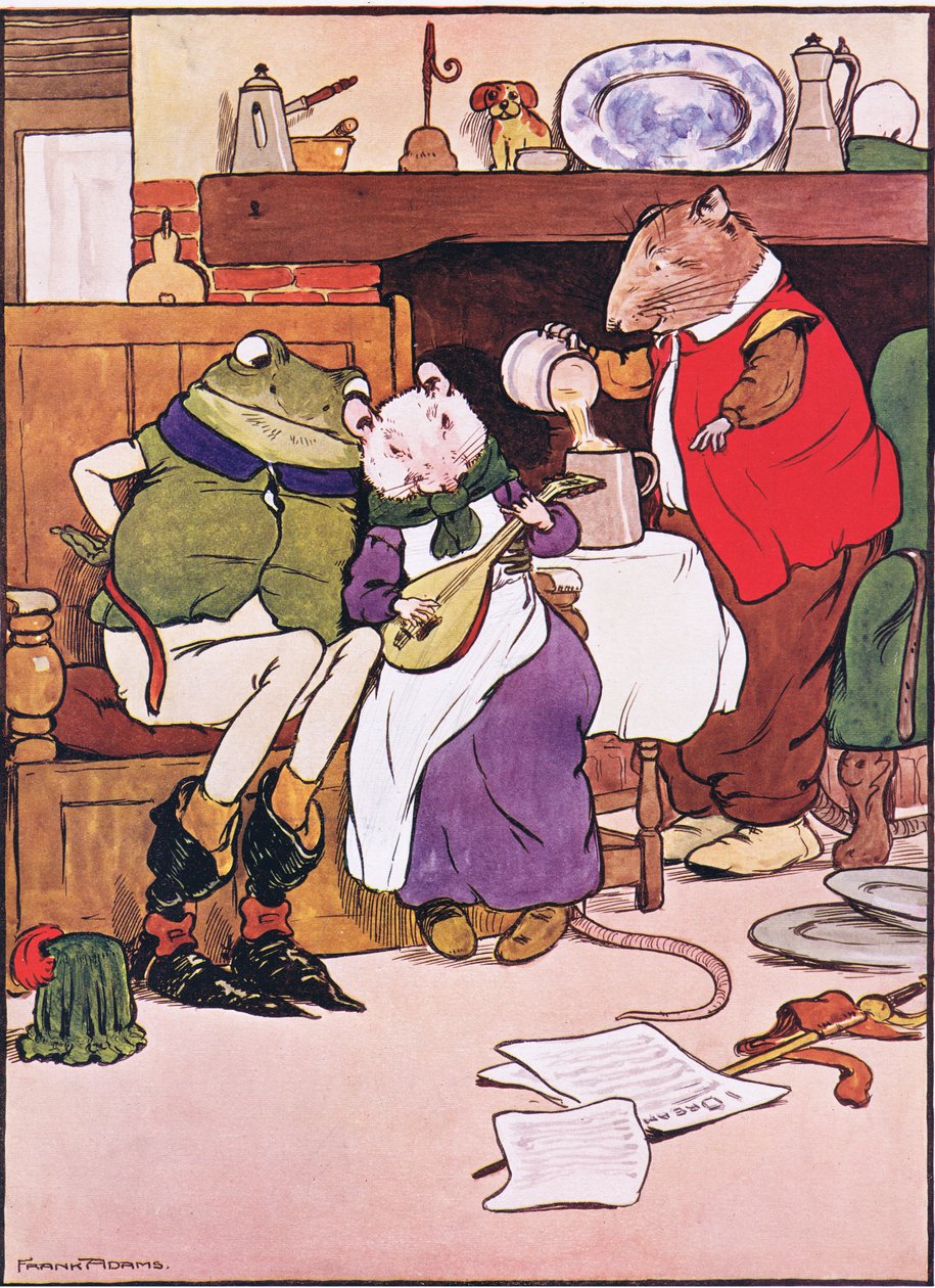 Énekelek neked egy dalt, amit most találtam ki, illusztráció a "The Frog would a Wooing Go" című műből, írta Charles H. Bennett, 1916. alkotó: Frank Adams