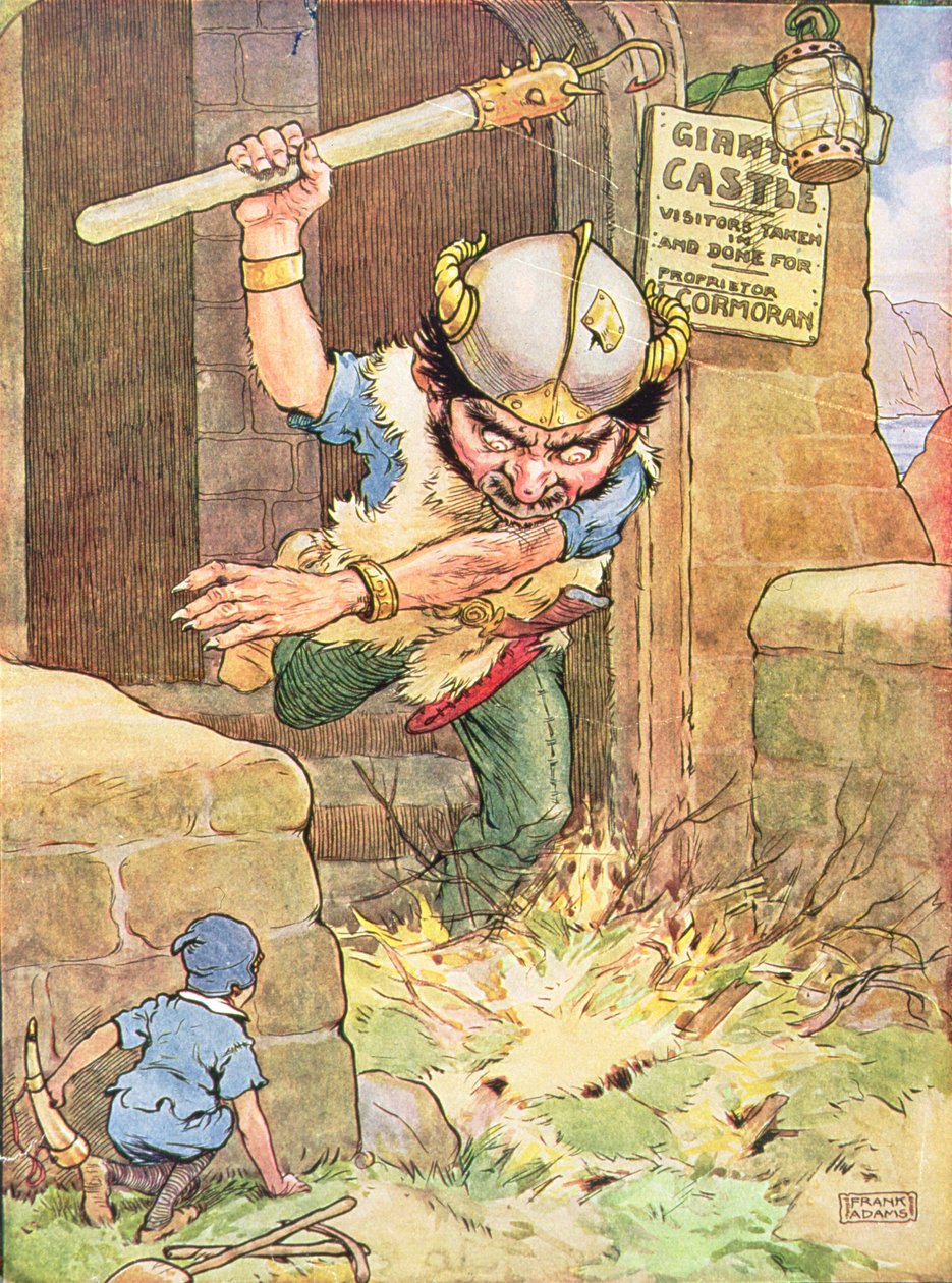 Jack, az óriásgyilkos a "My Nursery Story Book"-ból, kiadó: Blackie und Son (könyvillusztráció) alkotó: Frank Adams