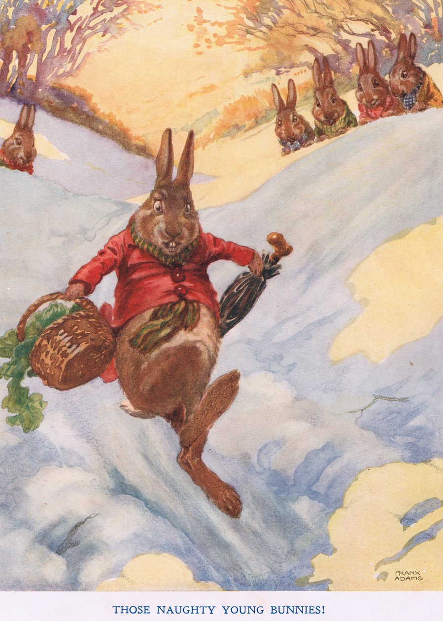 „Azok a szemtelen fiatal nyuszik!”, 1930-as évek alkotó: Frank Adams