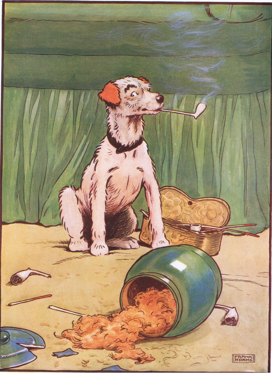 Amikor visszajött, pipázott, 1930-as években alkotó: Frank Adams