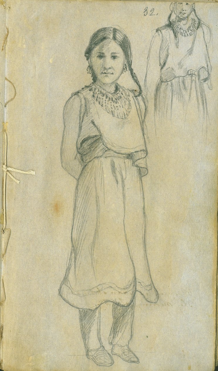 Amerikai indián nő, 1851 alkotó: Frank Blackwell Mayer