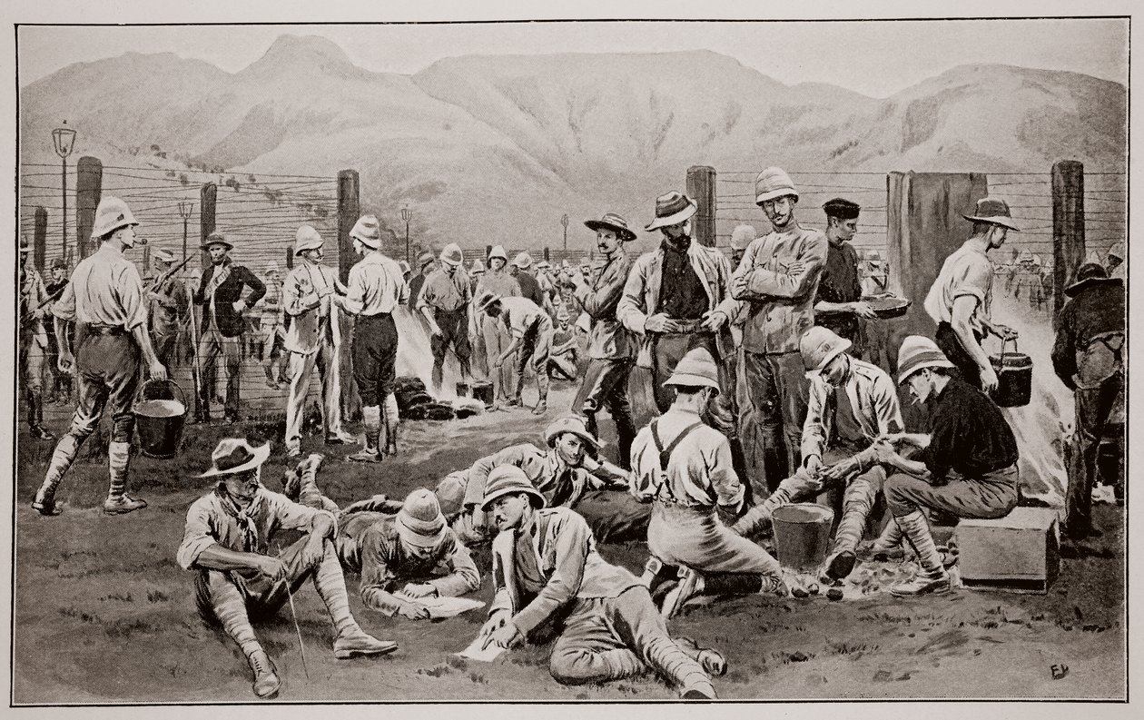 Szabadulásra váró brit foglyok: A nooitgedachti tábor alkotó: Frank Dadd