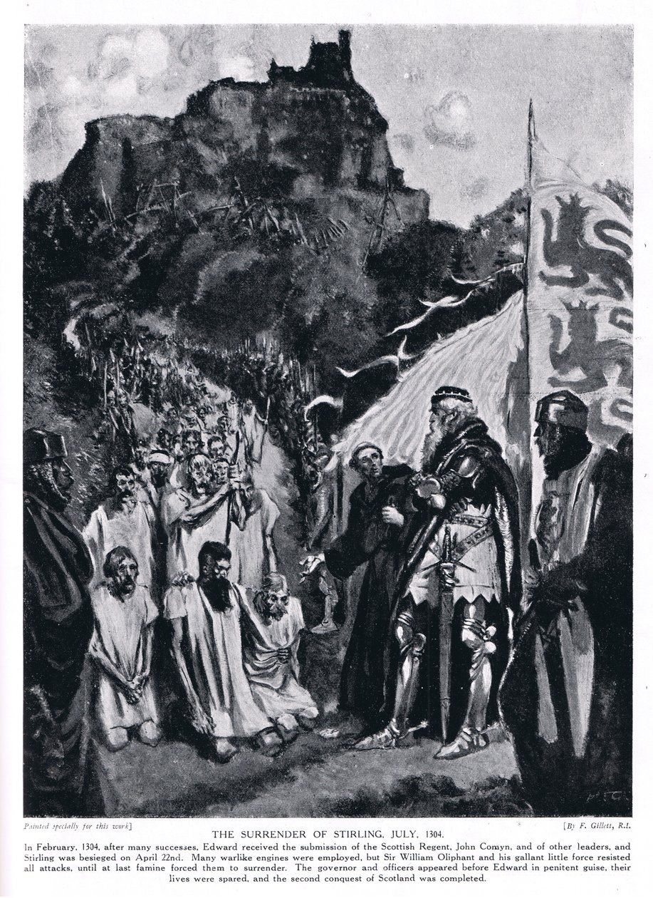 Stirling-kastély feladása; Július; AD1304, 1920-as évek alkotó: Frank Gillett