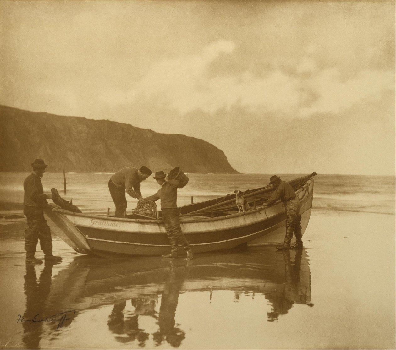 A hála strandolása alkotó: Frank Meadow Sutcliffe