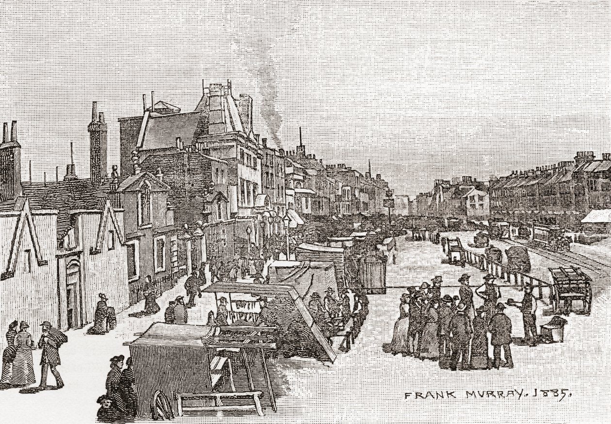 Whitechapel Road, London, Anglia, 1885 alkotó: Frank Murray