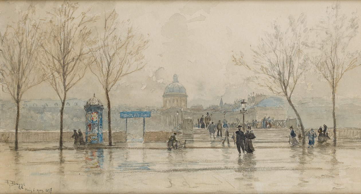 Pont des Arts, Párizs, 1897. március 6. (wc, papír) alkotó: Frank Myers Boggs