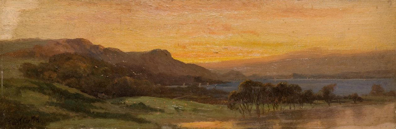 Naplemente, Lake Scene alkotó: Frank Thomas Carter
