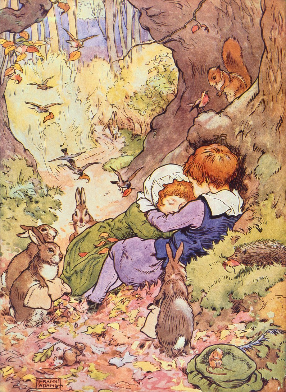 Babes in the Wood from My Nursery Story Book, pub. szerző: Blackie & Son (könyvillusztráció) alkotó: Frank Adams