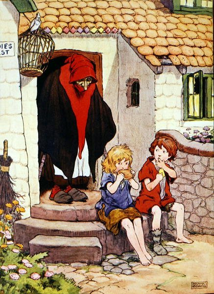 Illusztráció a „The Beautiful Book of Nursery Rhymes, Stories and Pictures” című könyvből, kiadó: Blackie & Son (színes litho) alkotó: Frank Adams