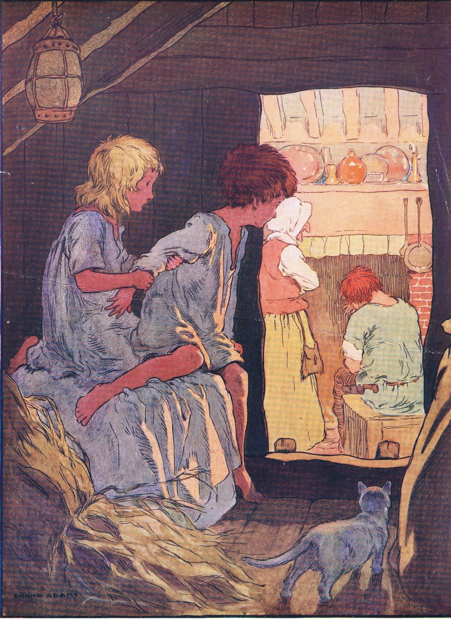 A gyerekek nem tudtak aludni, a Blackie & Son Limited által kiadott Hansel and Gretel 1940 körül alkotó: Frank Adams