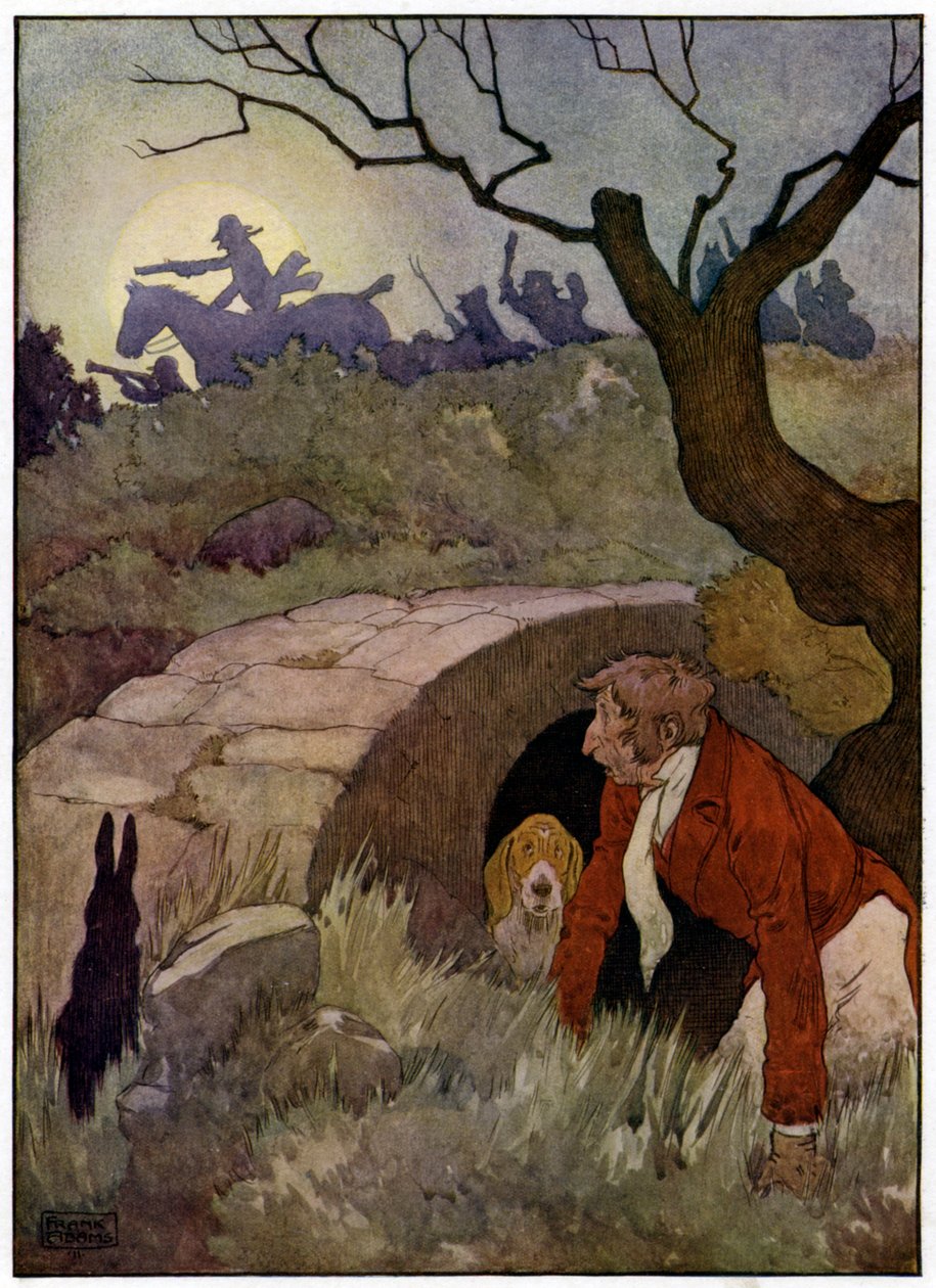 Három vidám vadász (színes litográfia) alkotó: Frank Adams