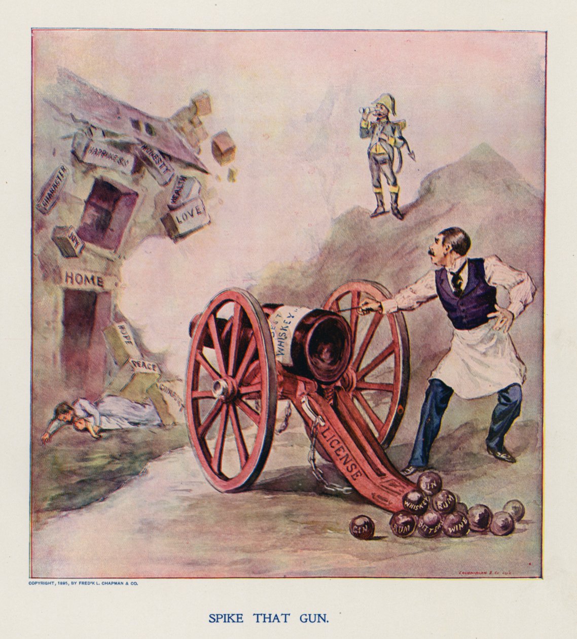 Szúrd meg azt a fegyvert! (színes litográfia) alkotó: Frank Beard