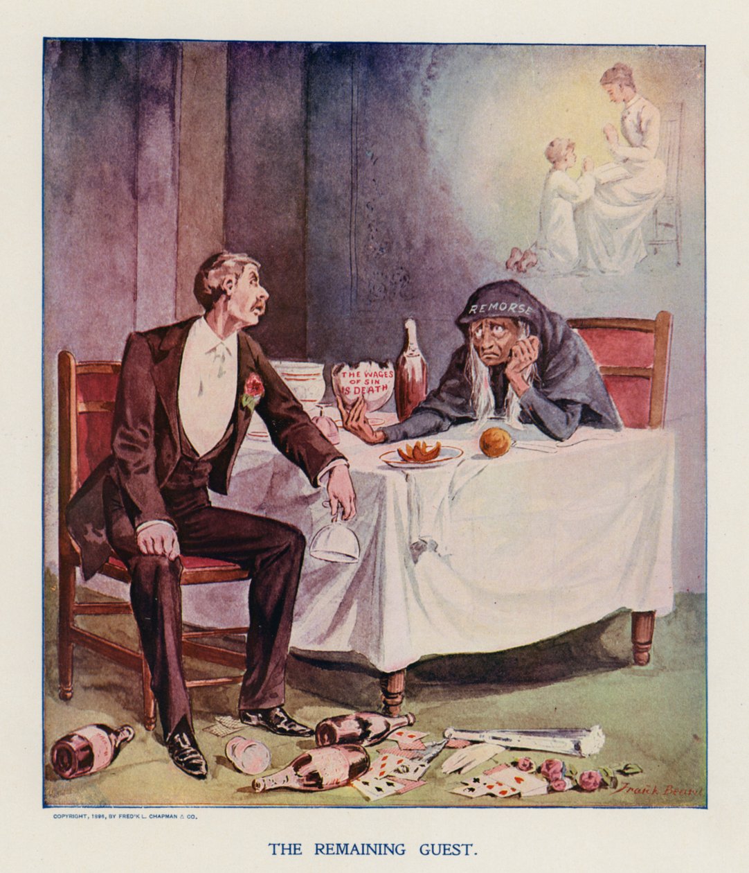 A maradék vendég (színes litográfia) alkotó: Frank Beard