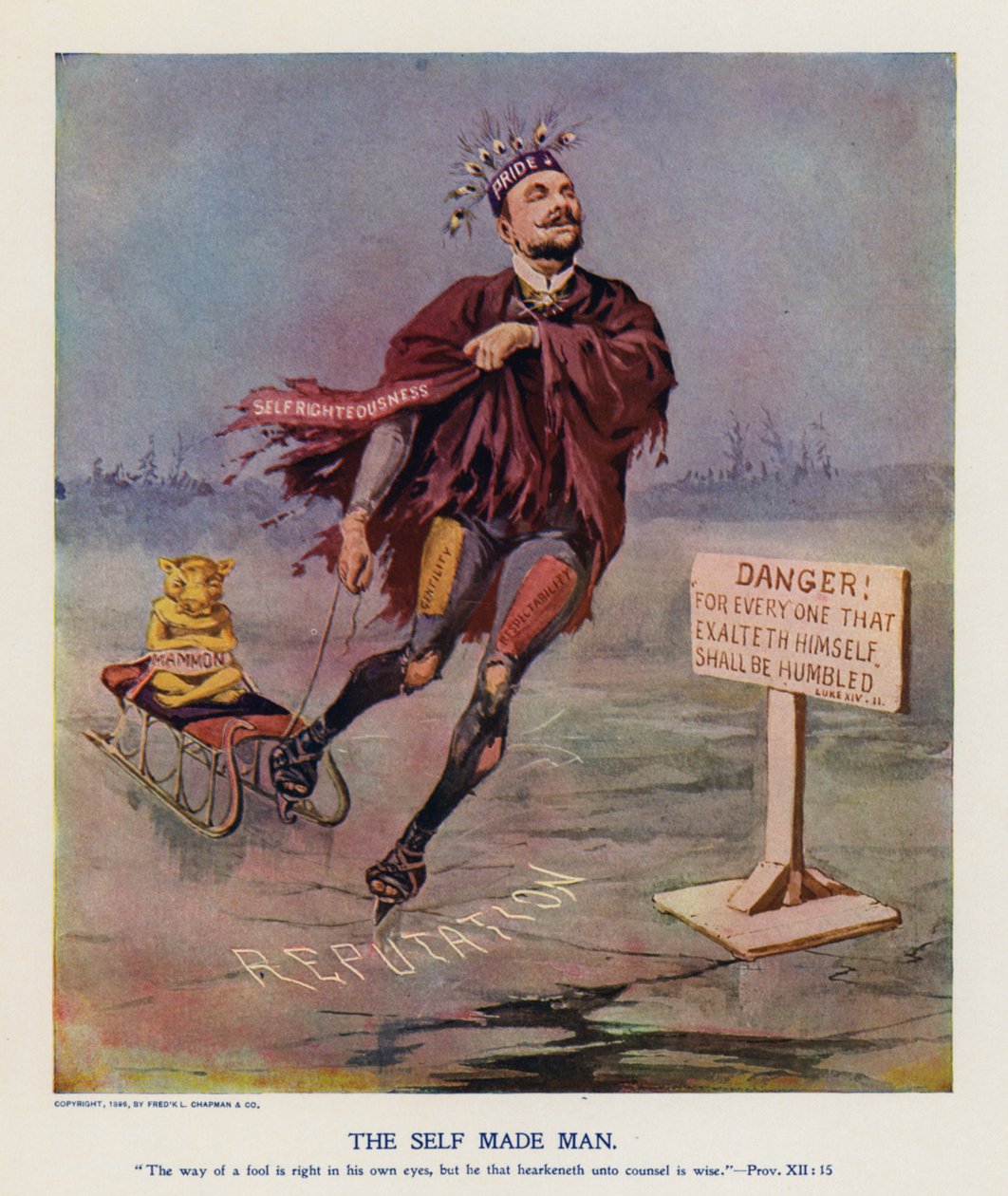 Az önteremtő ember (színes litográfia) alkotó: Frank Beard