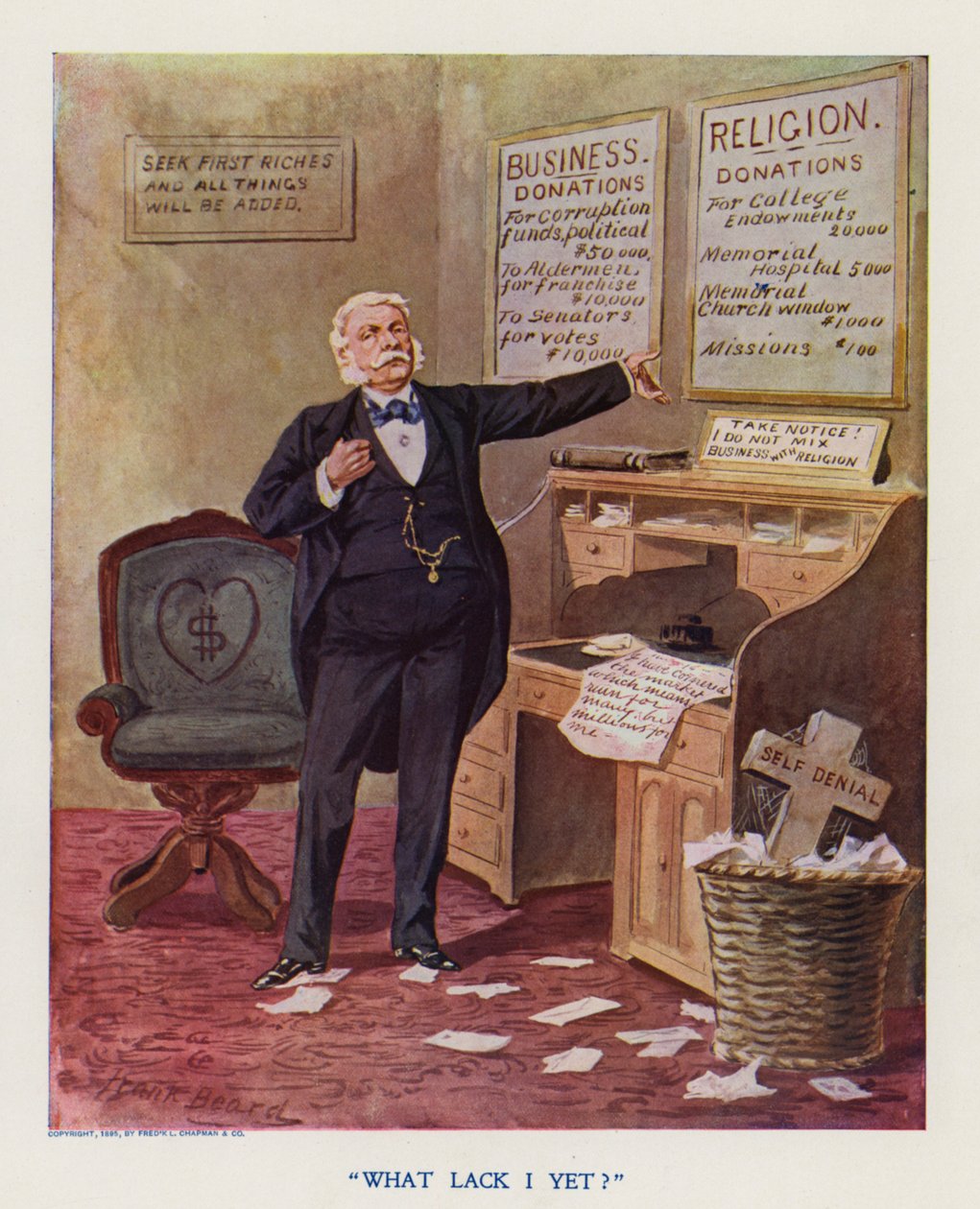 "Mi hiányzik még" (színes litográfia) alkotó: Frank Beard