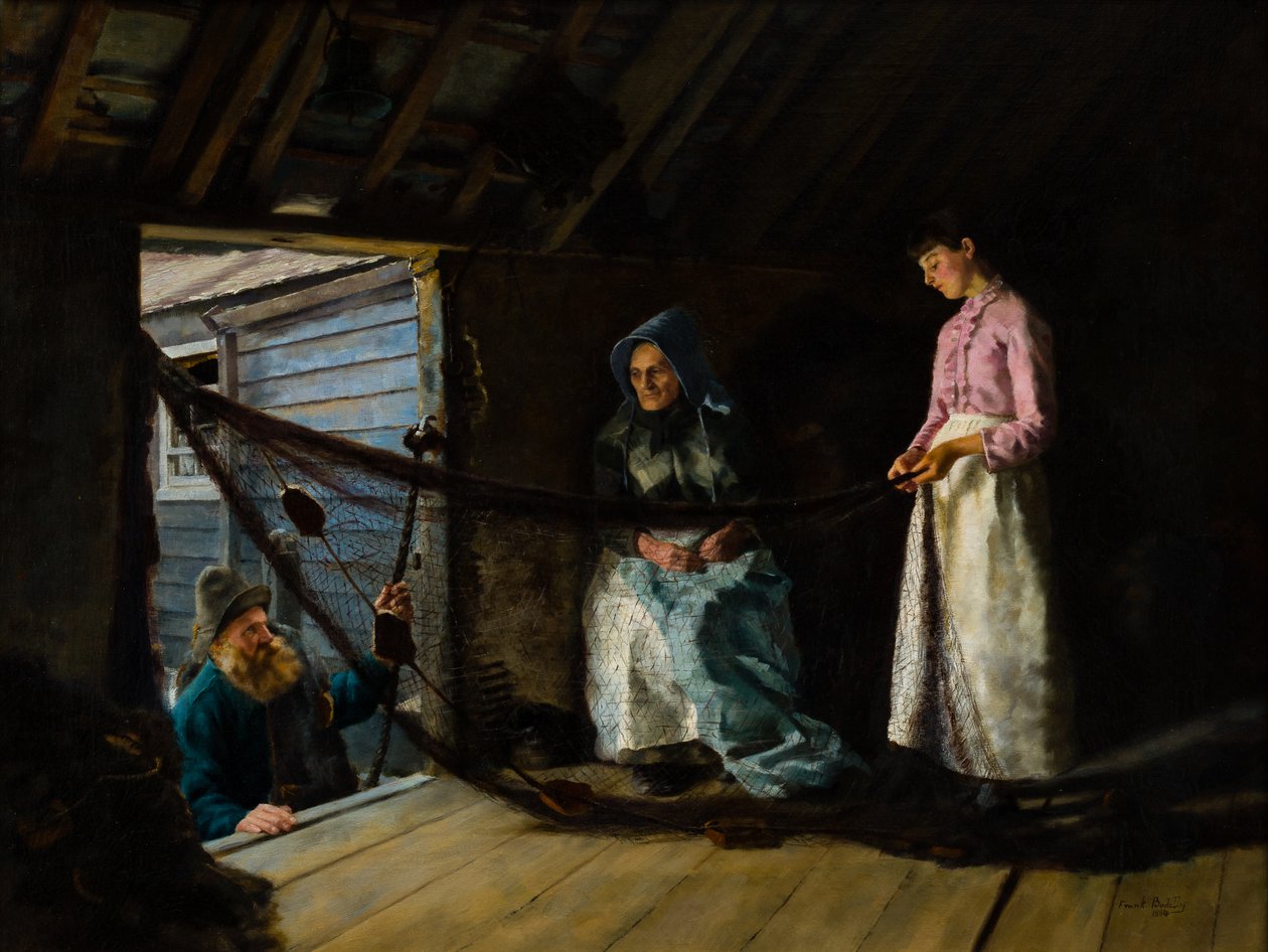 Atyák fészkeinek javítása, 1884 alkotó: Frank Bodilly