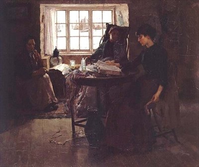 A halászok otthona alkotó: Frank Bramley