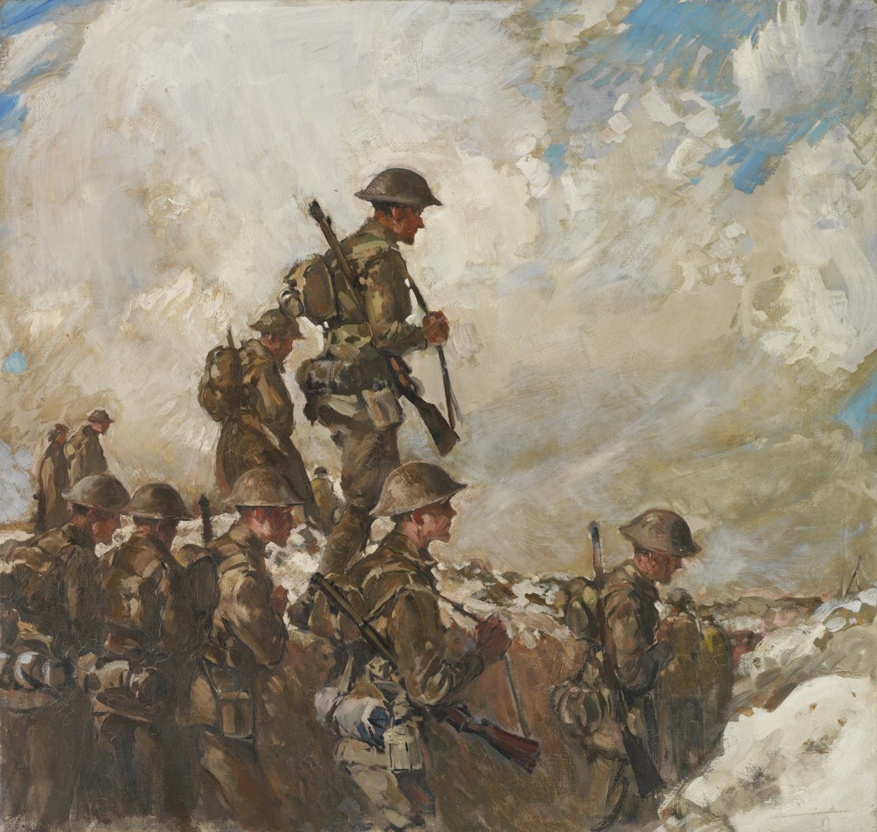 A nedveken keresztül Pozieresig, 1918 körül (olaj, vászon) alkotó: Frank Crozier