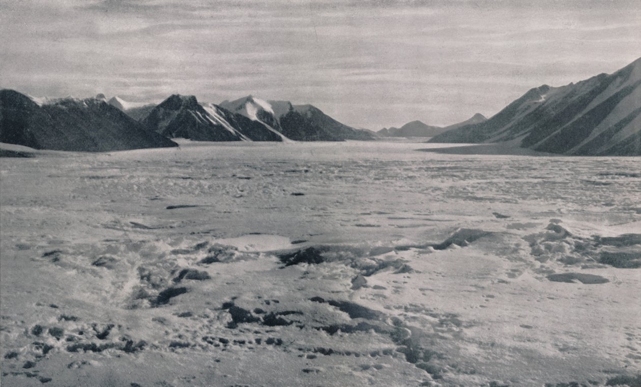 Teljesen jéggel teli Outlet Glacier Valley, 1911, 1913 alkotó: Frank Debenham